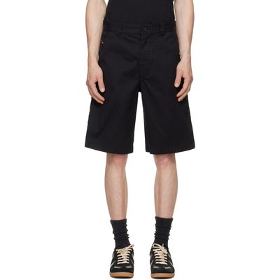 Diesel Diesel Black Cotton Stonewash Treatment Shorts