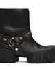 Diesel Diesel Black D-Tex Distressed Leather Biker Boots - 1