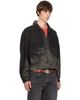Diesel Diesel Black Dirty-Effect Denim Trucker Jacket - 2