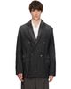 Diesel Diesel Black Double-Breasted Creased Denim Blazer - 1