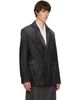Diesel Diesel Black Double-Breasted Creased Denim Blazer - 2