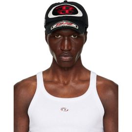 Diesel Diesel Black Embroidered Patches Baseball Cap