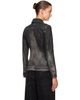 Diesel Diesel Black Fitted Dirty-Effect Denim Trucker Jacket - 3