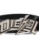 Diesel Diesel Black Lightning Bolt Buckle Leather Belt - 1