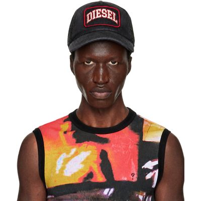 Diesel Diesel Black Logo Patch Baseball Cap