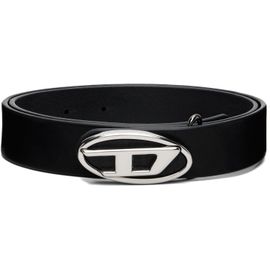 Diesel Diesel Black Oval D Logo Leather Belt