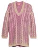 DIESEL® DIESEL® Bleached Long Sleeve Cotton Blend Cable Sweater Dress - 5
