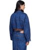 Diesel Diesel Blue Cropped Oversized Denim Trucker Jacket - 3