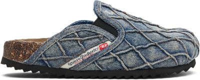 Diesel Diesel Blue D-Woodstock Quilted Slip-on Loafers