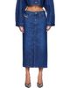 Diesel Diesel Blue Denim Midi Skirt - 1