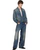 Diesel Diesel Blue Dirty-Effect Creased Denim Shirt - 5