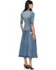 Diesel Diesel Blue Drop-Waist Knit & Denim Midi Dress - 3