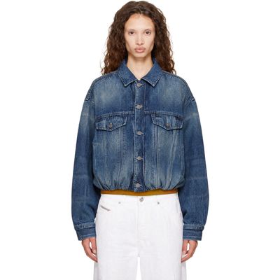 Diesel Diesel Blue Elasticated Denim Trucker Jacket
