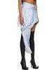 Diesel Diesel Blue Lace Trim Draped Satin Midi Skirt - 2