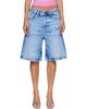 Diesel Diesel Blue Relaxed Fluid Denim Shorts - 1