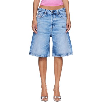 Diesel Diesel Blue Relaxed Fluid Denim Shorts