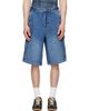 Diesel Diesel Blue Utility-Style Denim Shorts - 1