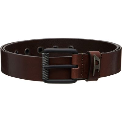 Diesel Diesel Brown 3.5cm Shiny Leather Belt