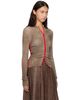 Diesel Diesel Brown & Red Ribbed Zip Cardigan - 2