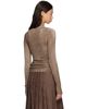 Diesel Diesel Brown & Red Ribbed Zip Cardigan - 3
