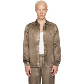 Diesel Diesel Brown Jacquard Logo Shirt