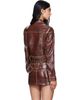 Diesel Diesel Brown Large Belt Patent-Leather Jacket - 3