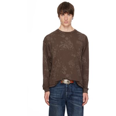 Diesel Diesel Brown T-Boxt-LS-Not T-shirt