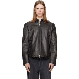 Diesel Diesel Brown Treated Leather Coach Jacket