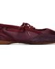 Diesel Diesel Burgundy D-Mile Lace-Up Ballerina Flats - 1