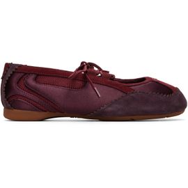 Diesel Diesel Burgundy D-Mile Lace-Up Ballerina Flats
