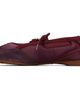 Diesel Diesel Burgundy D-Mile Lace-Up Ballerina Flats - 3