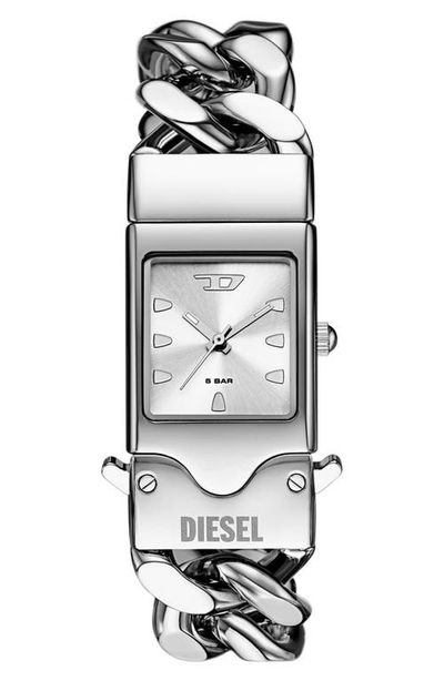 DIESEL® DIESEL® Closer Curb Chain Bracelet Watch, 22mm x 27mm