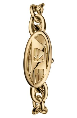 DIESEL® DIESEL® D-Era Oval Goldtone Bracelet Watch, 39mm x 19mm 