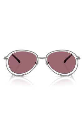 DIESEL® DIESEL® DL1016 54mm Mirrored Oval Sunglasses