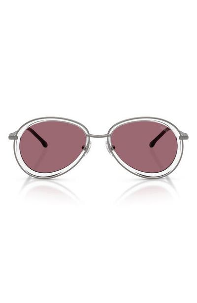 DIESEL® DIESEL® DL1016 54mm Mirrored Oval Sunglasses