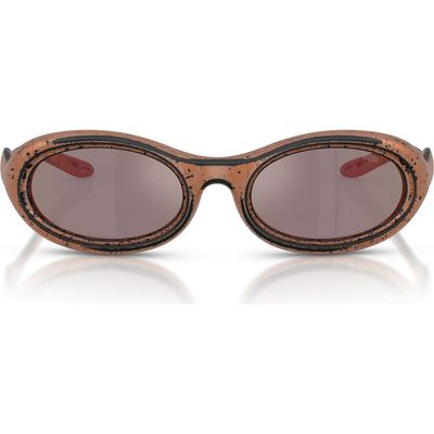 DIESEL® DIESEL® DL3011U 51mm Mirrored Oval Sunglasses