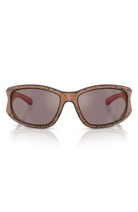 DIESEL® DIESEL® DL3012U 61mm Mirrored Rectangular Sunglasses