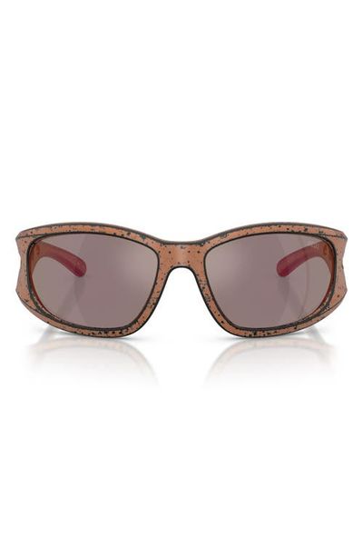 DIESEL® DIESEL® DL3012U 61mm Mirrored Rectangular Sunglasses