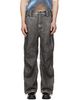 Diesel Diesel Gray Distressed-Effect Faux-Leather Pants - 1