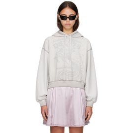 Diesel Diesel Gray Dévoré Print Hoodie