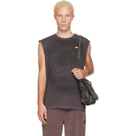Diesel Diesel Gray Tonal Graphic Tank Top