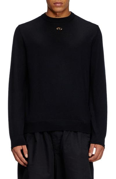 DIESEL® DIESEL® k-valiam Cutout Logo Wool Sweater