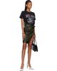 Diesel Diesel Khaki Split Draped Faux-Leather Midi Skirt - 4