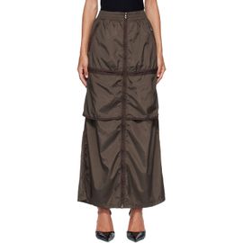 Diesel Diesel Khaki Windbreaker Maxi Skirt