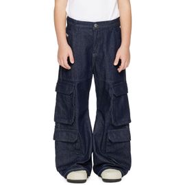 Diesel Diesel Kids Navy D-Argjx-Cargo-S-J Denim Cargo Pants