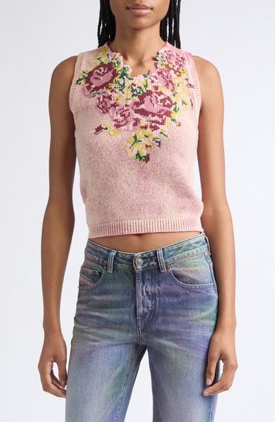 DIESEL® DIESEL® M-Raris Floral Wool Blend Sweater Vest