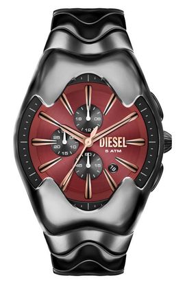 DIESEL® DIESEL® Mercurial Two-Tone Tonneau Chronograph Bracelet Watch, 45mm x 28mm