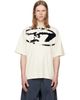 Diesel Diesel Off-White Distressed Flocked Logo T-shirt - 1
