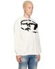 Diesel Diesel Off-White Flocked Sweatshirt - 2