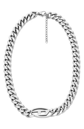 DIESEL® DIESEL® Oval D Logo Chain Choker Necklace